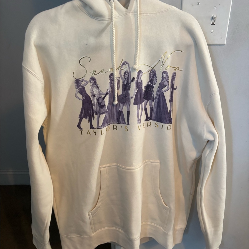 Taylor Swift Limited Edition “Speak Now” Cream Sweatshirt with Purple Design